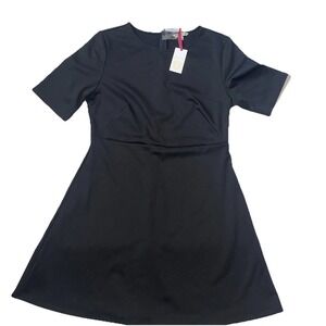 NWT Black Fit and Flare dress by All for Color Size 10-12